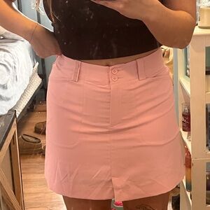Pink Button-Front Nike Golf Skirt